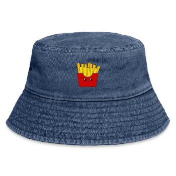 French fries - Vintage Bucket Hat - vintage denim - Front