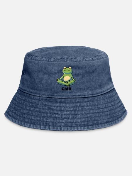 Chilliger Frosch - Vintage Bucket Hat - Vintage Denim