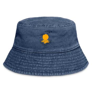 Wildgänse Kraniche Frühling - Vintage Bucket Hat - Vintage Denim - Vorne