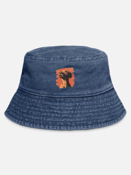 Rhodesian Ridgeback - Vintage Bucket Hat - Vintage Denim