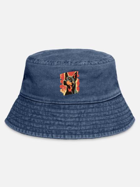 Dobermann - Vintage Bucket Hat - Vintage Denim