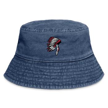 Indianer-Häuptling Kopfschmuck Indian Chief - Vintage Bucket Hat - Vintage Denim - Vorne