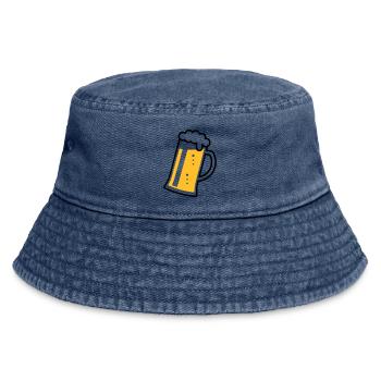 Maßkrug (Bier / Bierseidel / Bierglas / R /// 2C)  - Vintage Bucket Hat - Vintage Denim - Vorne