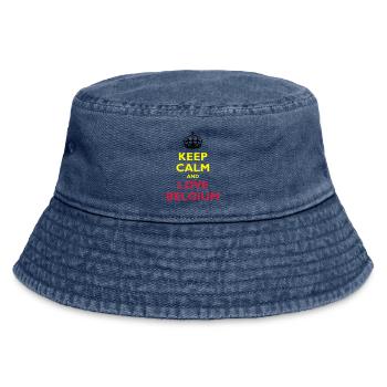 Keep Calm & Love Belgium - Bob vintage - vintage bleu jeans - Devant