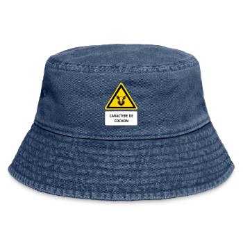 Schwein-Charakter - Vintage Bucket Hat - Vintage Denim - Vorne