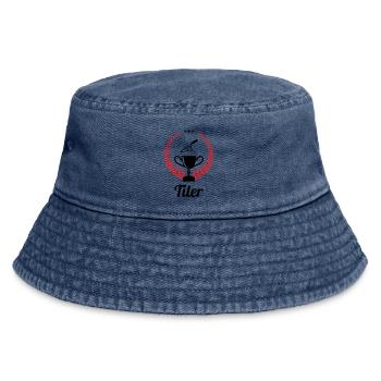 Tiler – pro tile laying precision trade - Vintage Bucket Hat - vintage denim - Front