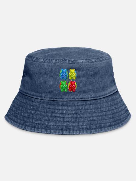 Gummibärchen - Fruchtig - Süssigkeit - Süss - Vintage Bucket Hat - Vintage Denim