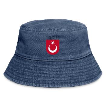 Turkey Türkiye - Vintage Bucket Hat - vintage denim - Front