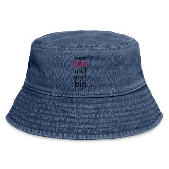 ... When I grow up ... - Vintage Bucket Hat - vintage denim - Front