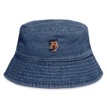 Loading ox on the road - Vintage Bucket Hat - vintage denim - Front