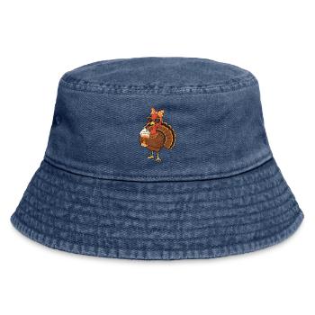 Amateur de café de dinde Drôle d’ambiance de Thanksgiving - Bob vintage - vintage bleu jeans - Devant