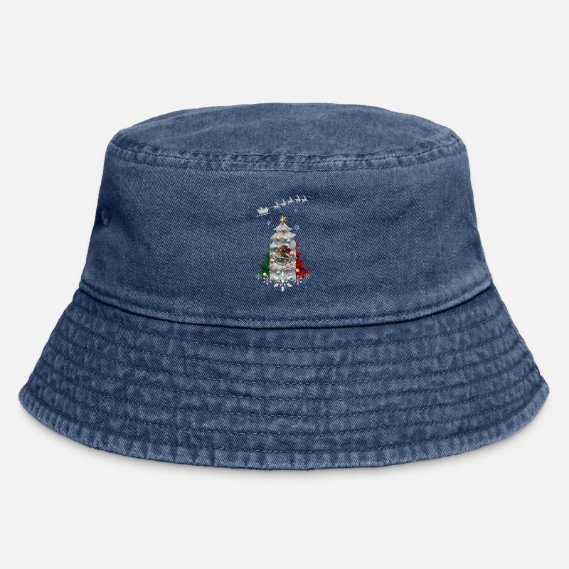 Sapin de Noël avec drapeau mexicain - Bob vintage - vintage bleu jeans