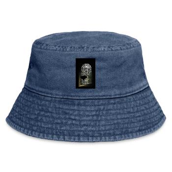 Stained Glass Window Silhouette - Vintage Bucket Hat - vintage denim - Front