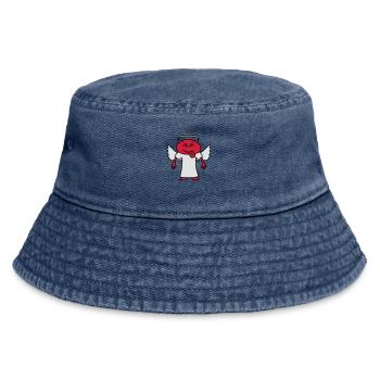 Cheeky Devil Angel - Vintage Bucket Hat - vintage denim - Front