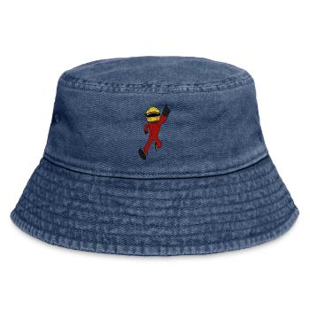 racing driver - Vintage Bucket Hat - vintage denim - Front