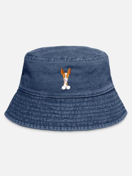 Neugieriger Podenco - Vintage Bucket Hat - Vintage Denim