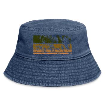 Background - Vintage Khaki - Vintage Bucket Hat - vintage denim - Front