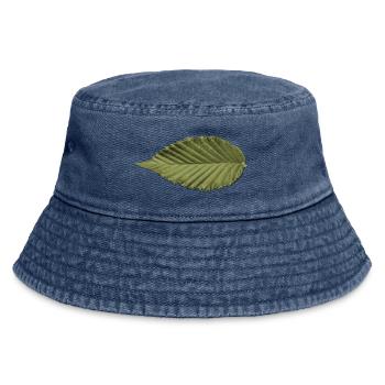 Leaf Structure Olive Green Pattern - Vintage Bucket Hat - vintage denim - Front