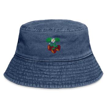 Strawberry - Vintage Bucket Hat - Vintage Denim - Vorne