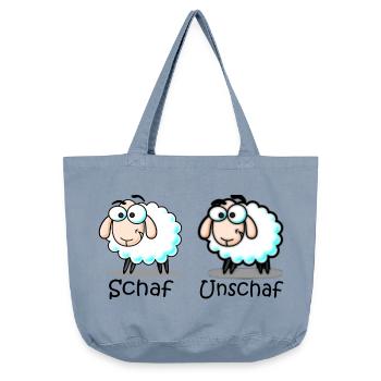 Schaf - Vintage-Washed Shopper - vintage light blue - Vorne
