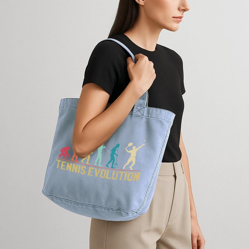 Tennis Evolution Evolution Graphic Design Vintage-washed Shopper
