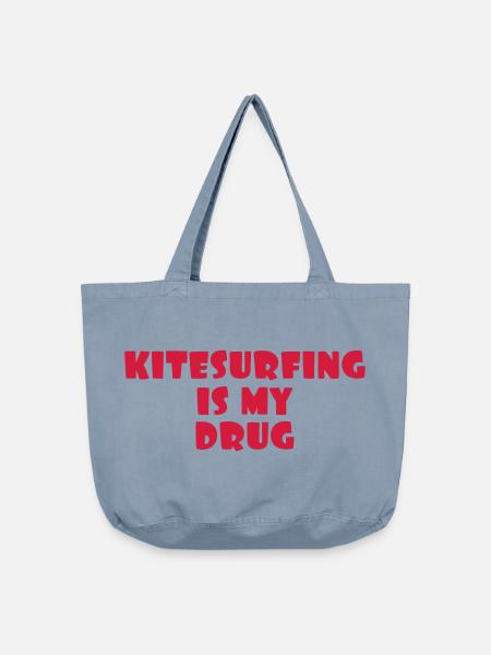 Kitesurfen / Kitesurfer / Kiteboarden / Kitesurf - Vintage-Washed Shopper - vintage light blue