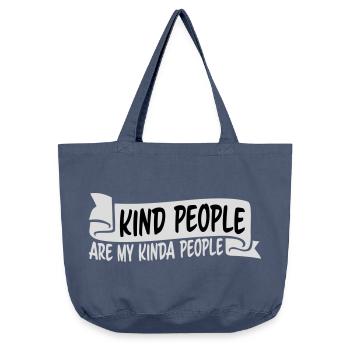 Kind People Are My Kinda People Friendliness - Vintage-washed Shopper - vintage denim - Front
