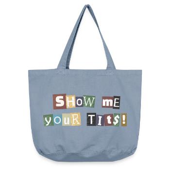 Show Me Your Tits Lösegeld - Vintage-Washed Shopper - vintage light blue - Vorne
