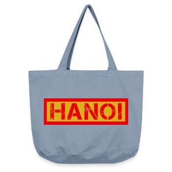 Logo vieilli d’I-HANOI - Sac cabas vintage délavé - vintage light blue - Devant