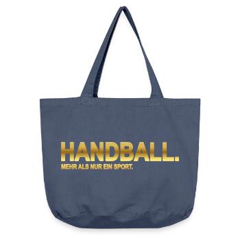Handball. Mehr als nur ein Sport. (Gold) - Vintage-Washed Shopper - Vintage Denim - Vorne