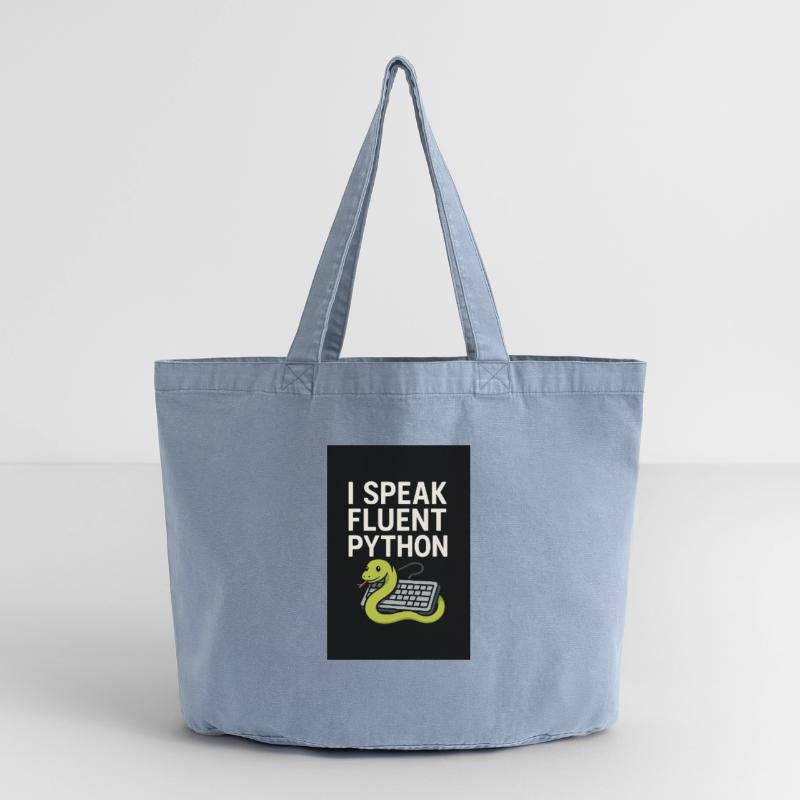 Serpent de codage Python Sac cabas vintage délavé