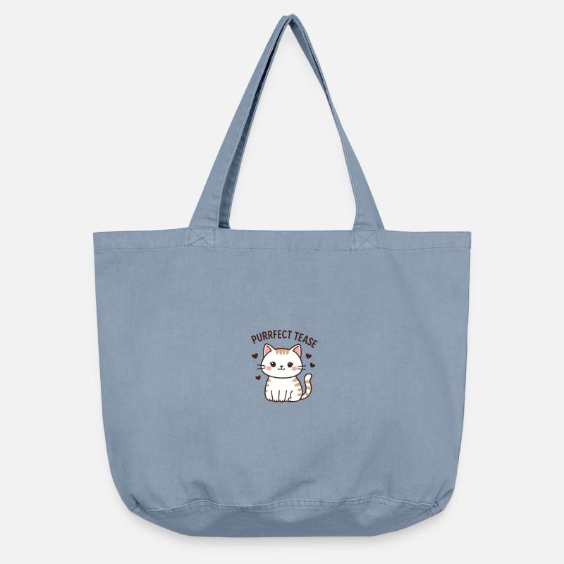 Mignon chat taquiner Slogan - Sac cabas vintage délavé - vintage light blue