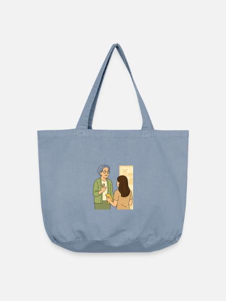 Oma Karin - Vintage-Washed Shopper - vintage light blue