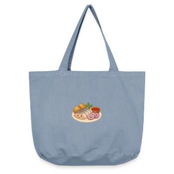 Hareng avec pommes de terre - Sac cabas vintage délavé - vintage light blue - Devant