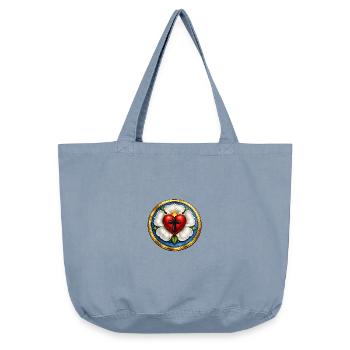 Martin-Luther-Rose - Vintage-Washed Shopper - vintage light blue - Vorne
