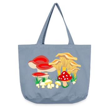 Colored composition of mushrooms - Vintage-washed Shopper - vintage light blue - Front