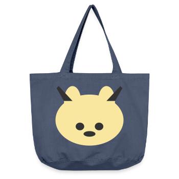 Horned Bear Cuddly Icon - Vintage-washed Shopper - vintage denim - Front