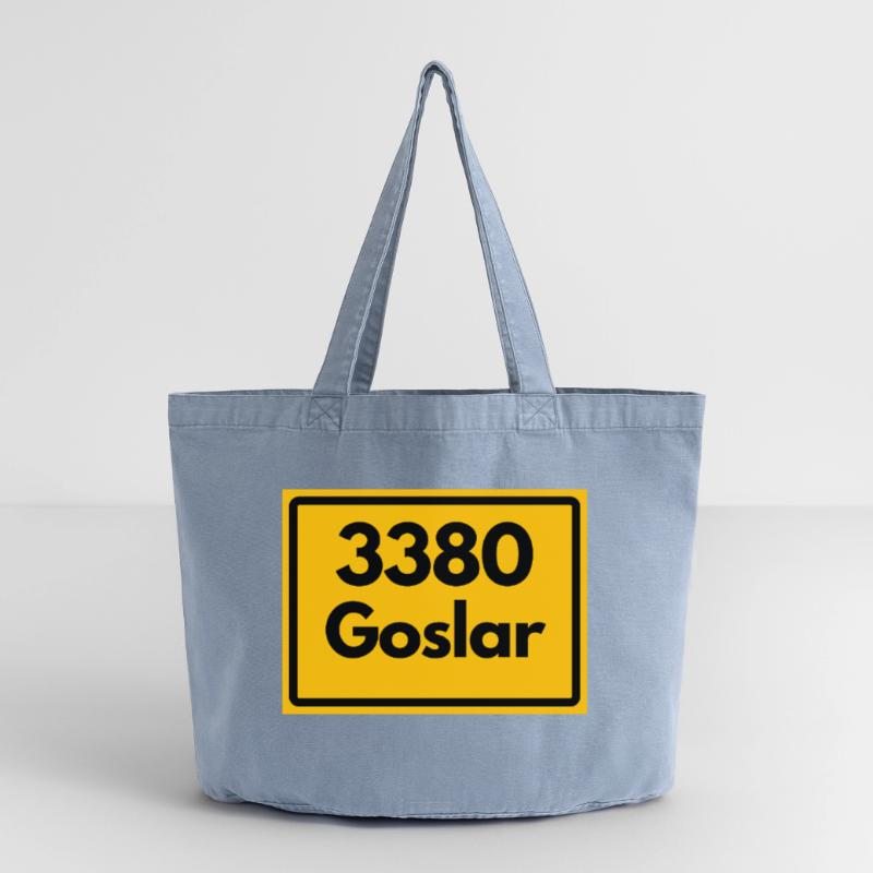 OLD POSTCODE ZIP CODE RETRO 3380 GOSLAR KAISERPFAL Vintage-washed Shopper