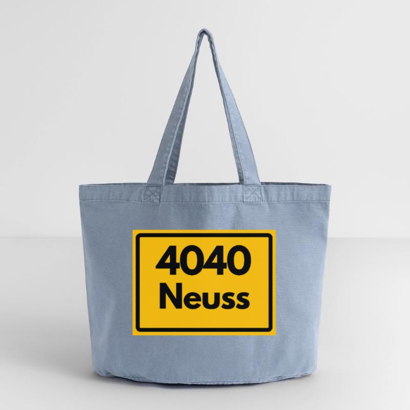 OLD POSTCODE POSTCODE RETRO 4040 CITY NEUSS Vintage-washed Shopper