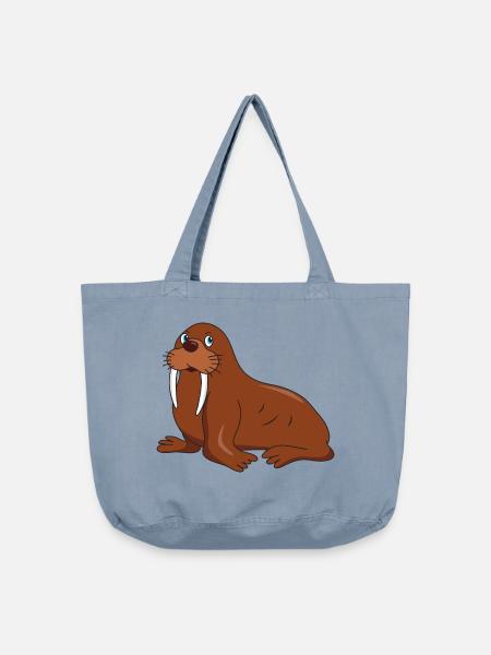 Walross - Vintage-Washed Shopper - vintage light blue