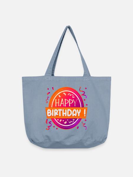HERZLICHEN GLÜCKWUNSCH WÜNSCHEN - Vintage-Washed Shopper - vintage light blue