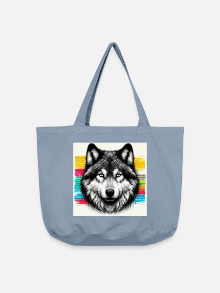 Wolf - Vintage-Washed Shopper - vintage light blue