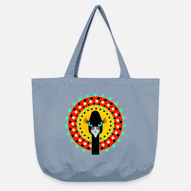 Vogel mit Attitüde. - Vintage-Washed Shopper - vintage light blue