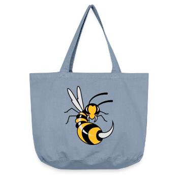 Wespe mit riesigen Stachel - Vintage-Washed Shopper - vintage light blue - Vorne