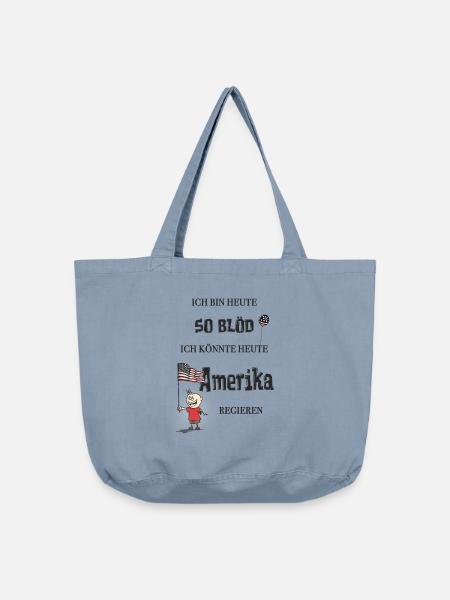 So blöd – ich könnte Präsident werden - Vintage-Washed Shopper - vintage light blue