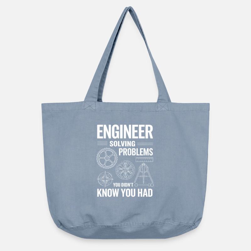 Engineer Engineer Solving Problems You Didn't - Vintage-washed Shopper - vintage light blue