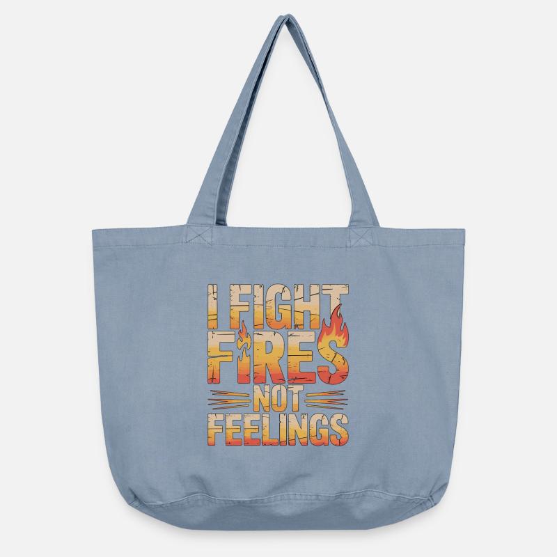 Fire Engineer I Fight Fires Emergency Response - Vintage-Washed Shopper - vintage light blue