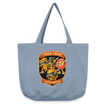 Badge de l’équipe de restauration rapide Flippin Awesome - Dabbing Dab - Sac cabas vintage délavé - vintage light blue - Devant