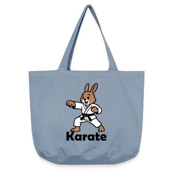 Karate Rabbit - Vintage-washed Shopper - vintage light blue - Front