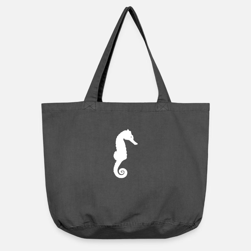 seepferdchen - Vintage-Washed Shopper - Vintage Schwarz